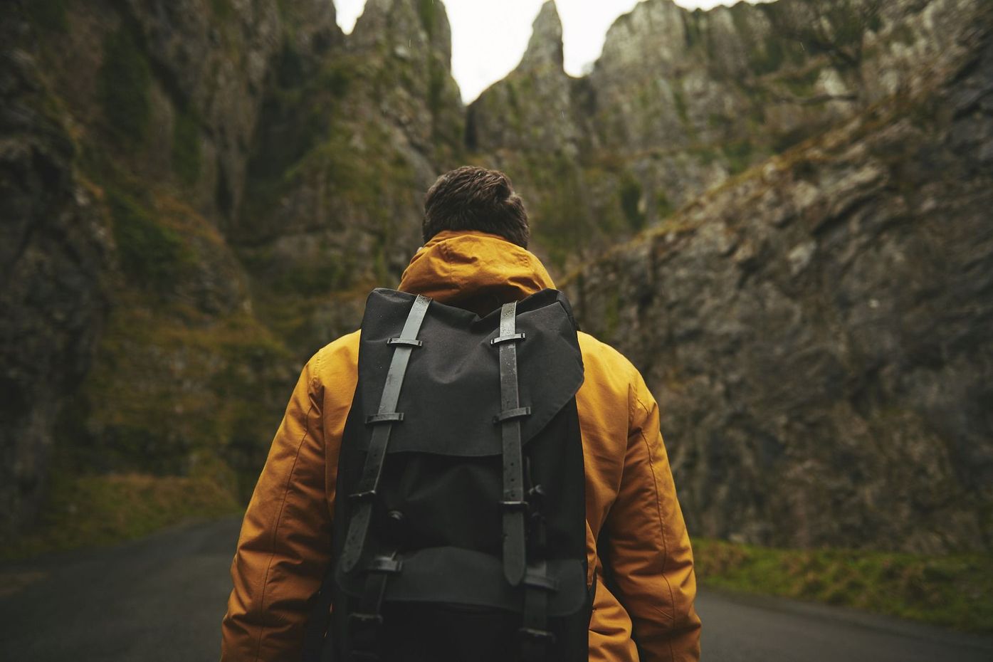 Man with backpack